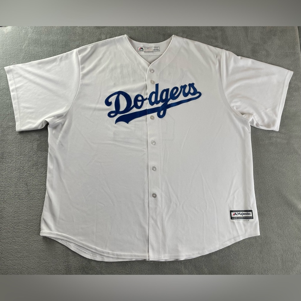 Majestic MLB Los Angeles Dodgers Clayton Kershaw Baseball Jersey Mens 4XL White